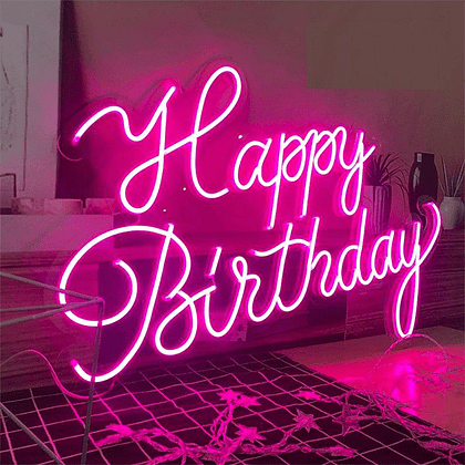 Happy Birthday Neon Sign